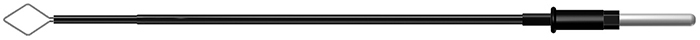 Электрод-петля, ромб 7 х 10 х 0,3 мм, удлиненный стержень; 2,4 мм